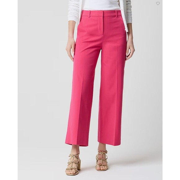 J.CREW Remy Wide-Leg Cropped Pant 16 Snapdragon Pink Statement Piece NWT B27 - Picture 1 of 6